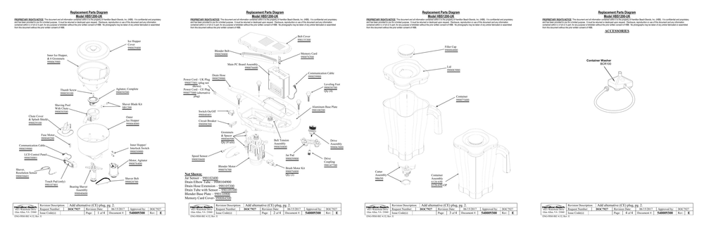 Diagram Diagram and Parts List for HBS1200-UK  Hamilton Beach Blender